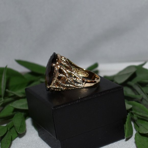 Smoky Quartz Ring with Branch Detail, Size 10 - Picture 7 of 11